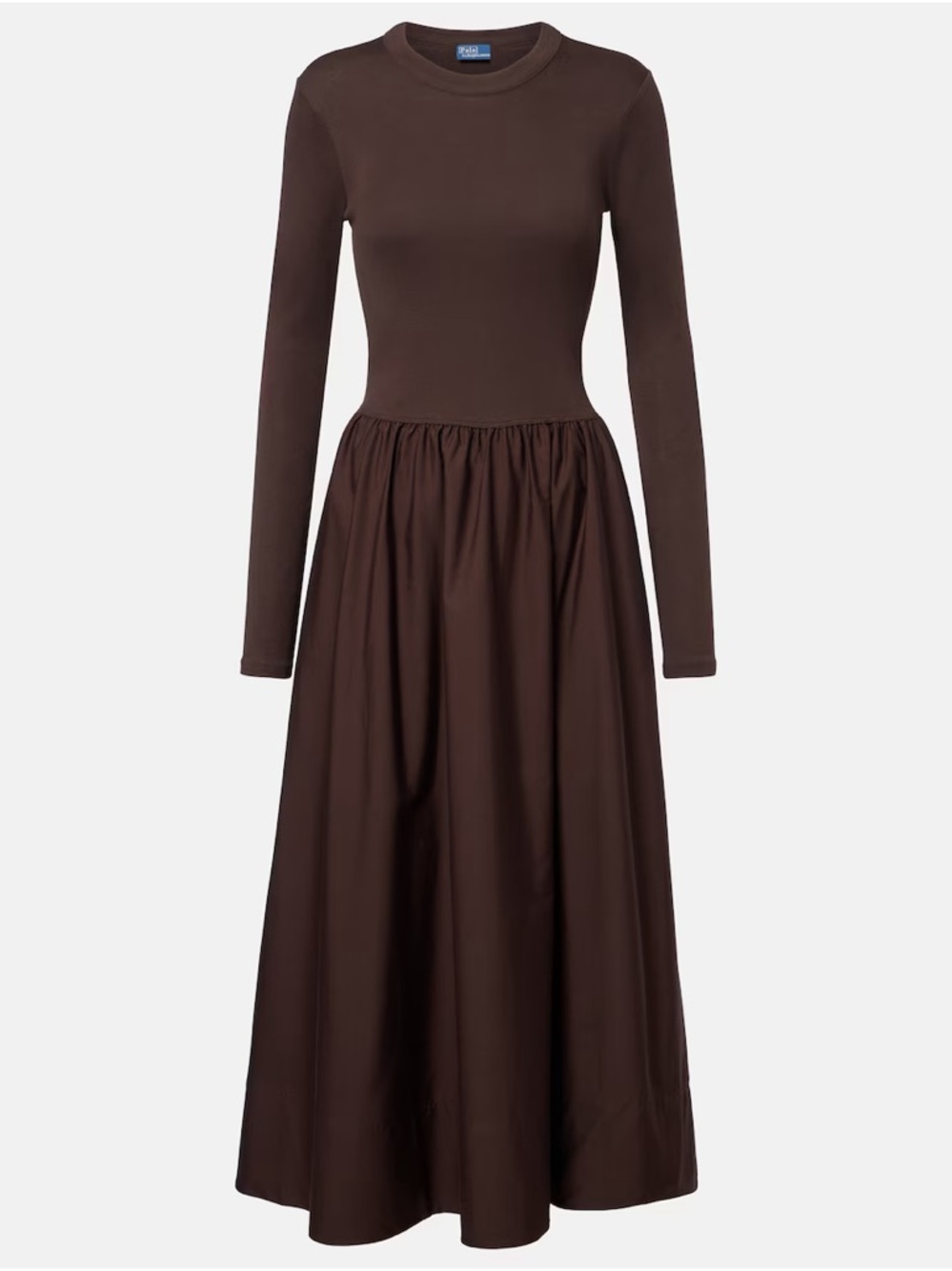NWT Ralph Lauren Long Sleeve Maxi Dress in Dark Brown small